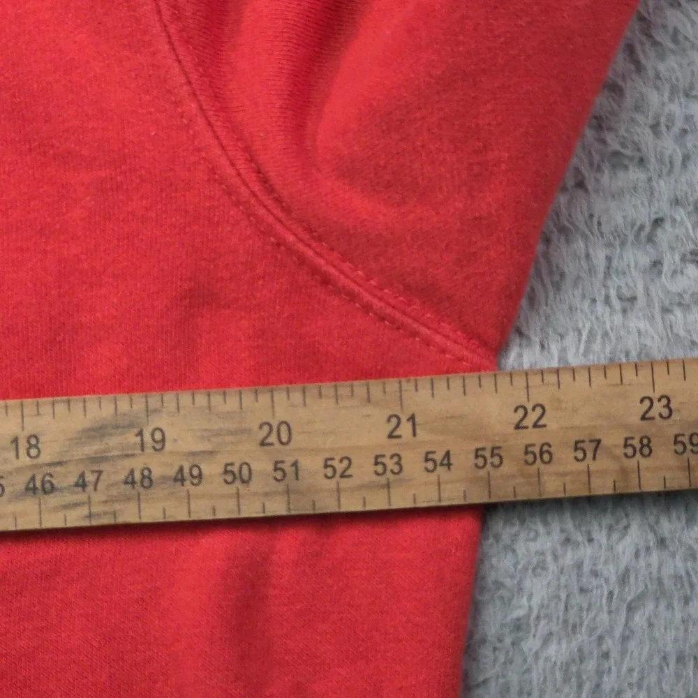 North Face Hoodie Mens S Red Pullover Hooded Sweatshirt Logo Gorpcore Preppy